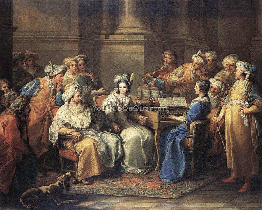 The Grand Turk Giving A Concert To His Mistress - 卡勒·凡·路